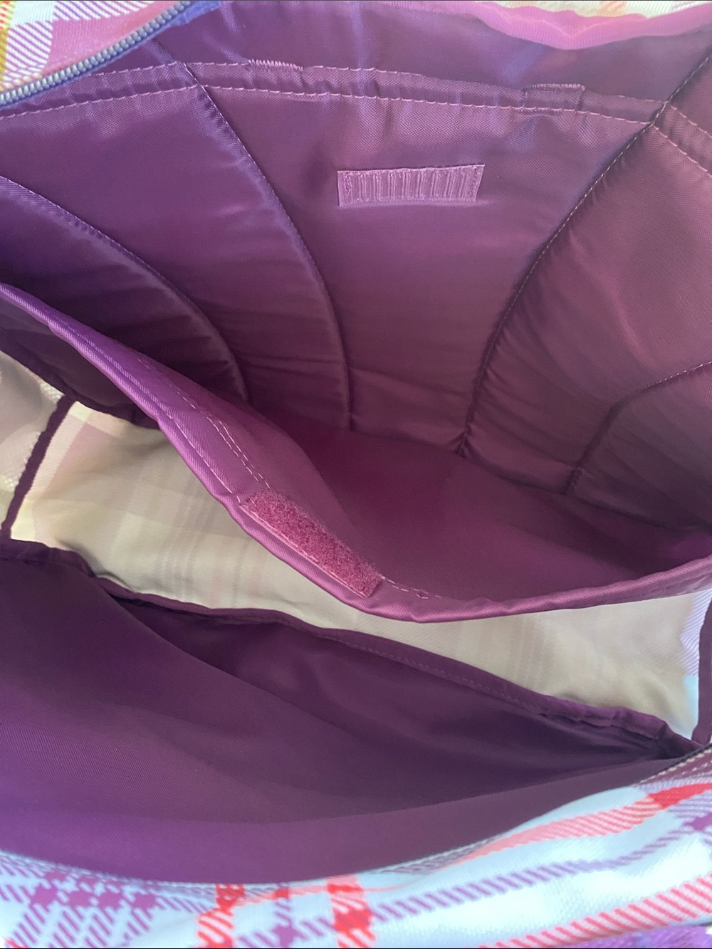 Jansport Purple Plaid Laptop Messenger Bag - Picture 5 of 12